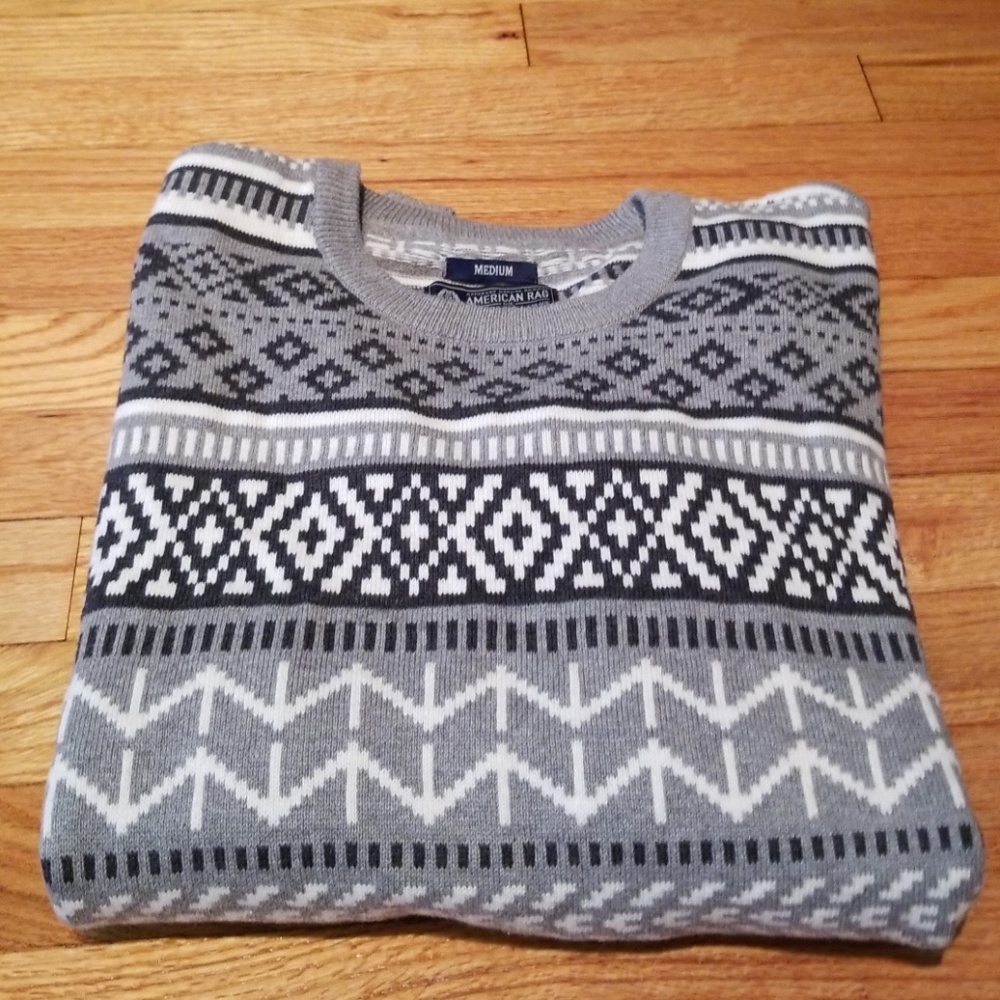 American Rag Crewneck Patterned Sweater